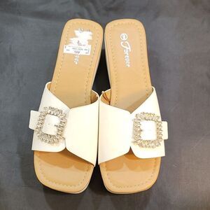 BRAND NEW FOREVER OPEN-TOE BLOCK HEEL ESPADRILLE WEDGE SANDAL G1